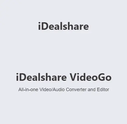 iDealshare VideoGo